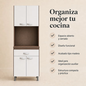 Gabinete de cocina en Chocolate y Blanco: beneficios de organización