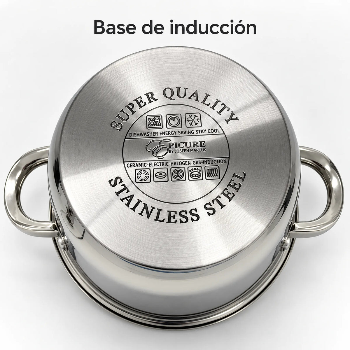 Base de inducción de las ollas de acero inoxidable Epicure