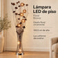 Lámpara de piso LED floral, diseño Floral Bronce – resumen de características