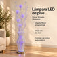 Lámpara de piso LED floral, diseño Floral Rizada Plateada – resumen de características