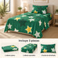 Juego de sábanas semimatrimonial 1.20 m, diseño Estrellas Verde Esmeralda – piezas incluidas: sábana plana, sábana ajustable y 1 funda