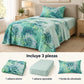 Juego de sábanas semimatrimonial 1.20 m, diseño Rosas Verde Agua – piezas incluidas: sábana plana, sábana ajustable y 1 funda
