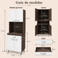 Gabinete de cocina en Chocolate y Blanco: guía de medidas 171 x 62 x 35 cm