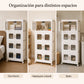 Organizador modular de plástico usado para guardar distintos tipos de objetos