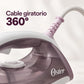 Plancha de vapor compacta rosada – cable giratorio de 360°
