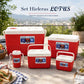 Set de hieleras Lotus en rojo listo para un picnic