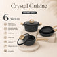 Características principales de la batería de cocina Crystal Cuisine en color Negro
