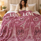 Frazada estampada afelpada 200 x 240 cm, diseño París Rosa – suavidad y confort