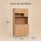 Guía de dimensiones del gabinete de cocina grande en Madera Beige: 171 x 91 x 37 cm
