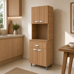 Gabinete de cocina en Madera Beige, vista general premium
