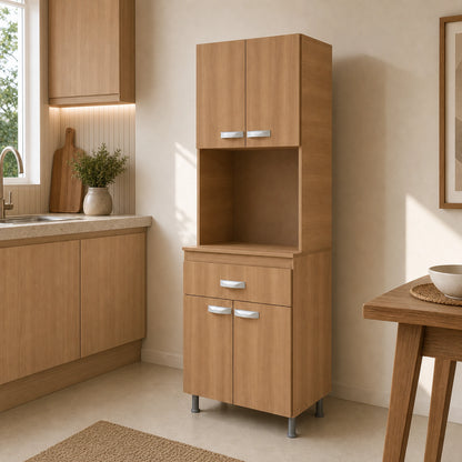 Gabinete de cocina en Madera Beige, vista general premium