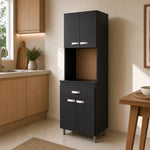 Gabinete de cocina en Negro, vista general premium