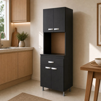 Gabinete de cocina en Negro, vista general premium