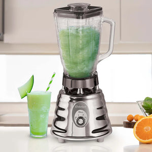 Licuadora Oster® Clásica de 2 Velocidades con Vaso de Vidrio Boroclass® 1.25 L y Motor 500 W