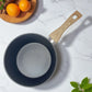 Batería de Cocina 10 Piezas Aluminio Antiadherente Negro con Mangos Tipo Madera y Tapas de Vidrio Templado | Bergmann