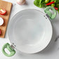 Interior antiadherente blanco de olla verde Lotus Home Collection, ideal para preparación de sopas y guisos.