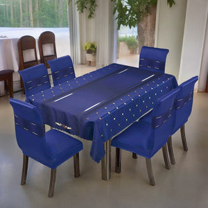 Juego Forro para 6 Sillas + Mantel de 7 Piezas Jaguar Collection - ambientado en el hogar