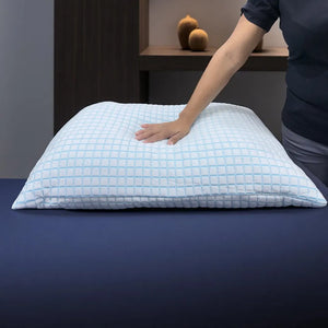 Almohada de Gel Refrescante Cuadros Azules con Efecto Frío -  HPC Polo