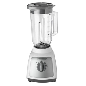 Licuadora Black+Decker DURAPRO 550W con jarra de plástico transparente y tapa de doble apertura