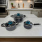 Batería de Cocina Antiadherente ROCA de 7 Piezas