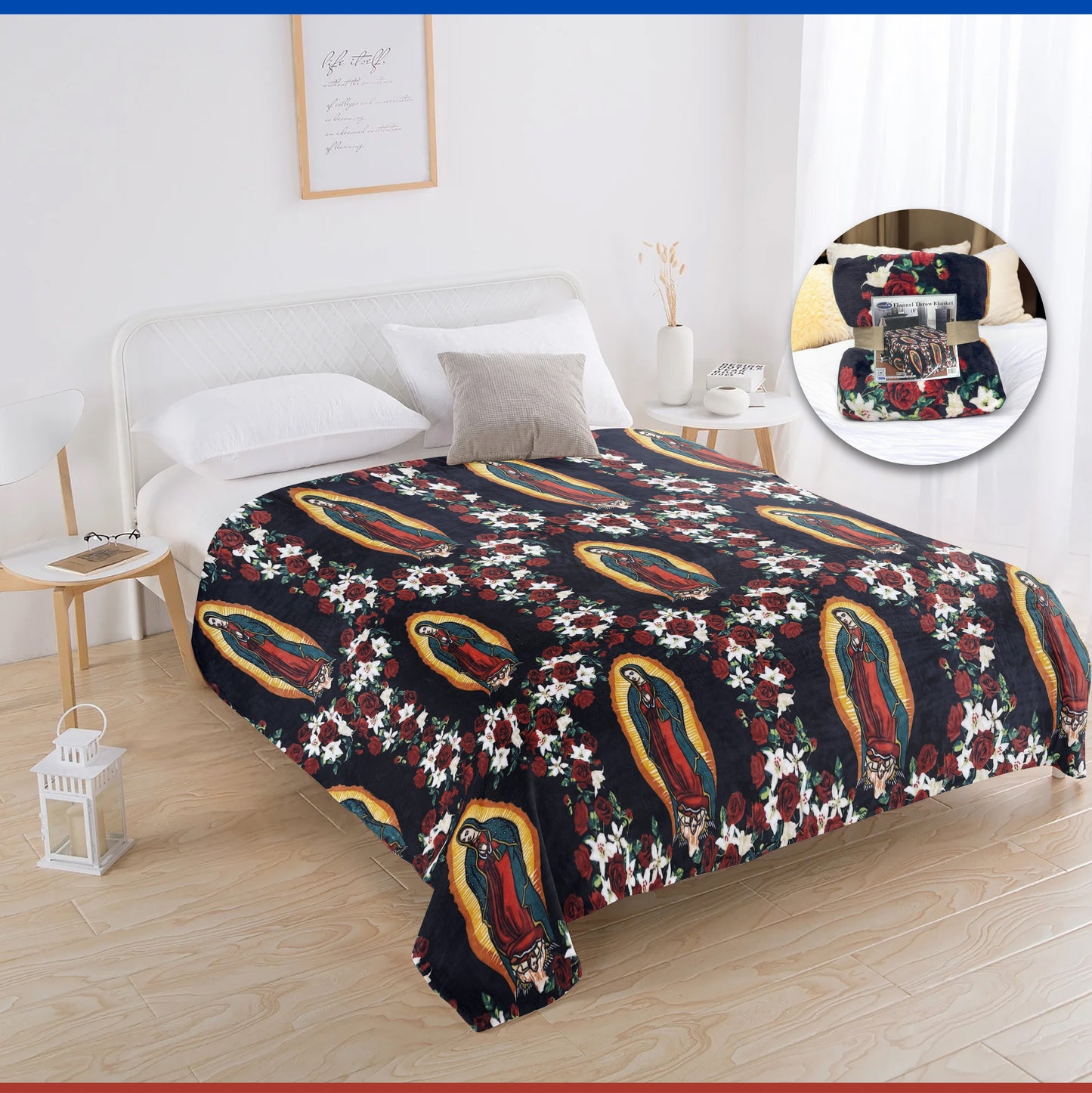 Manta de Franela Estampada King Size 1200 Gramos Smiling Home