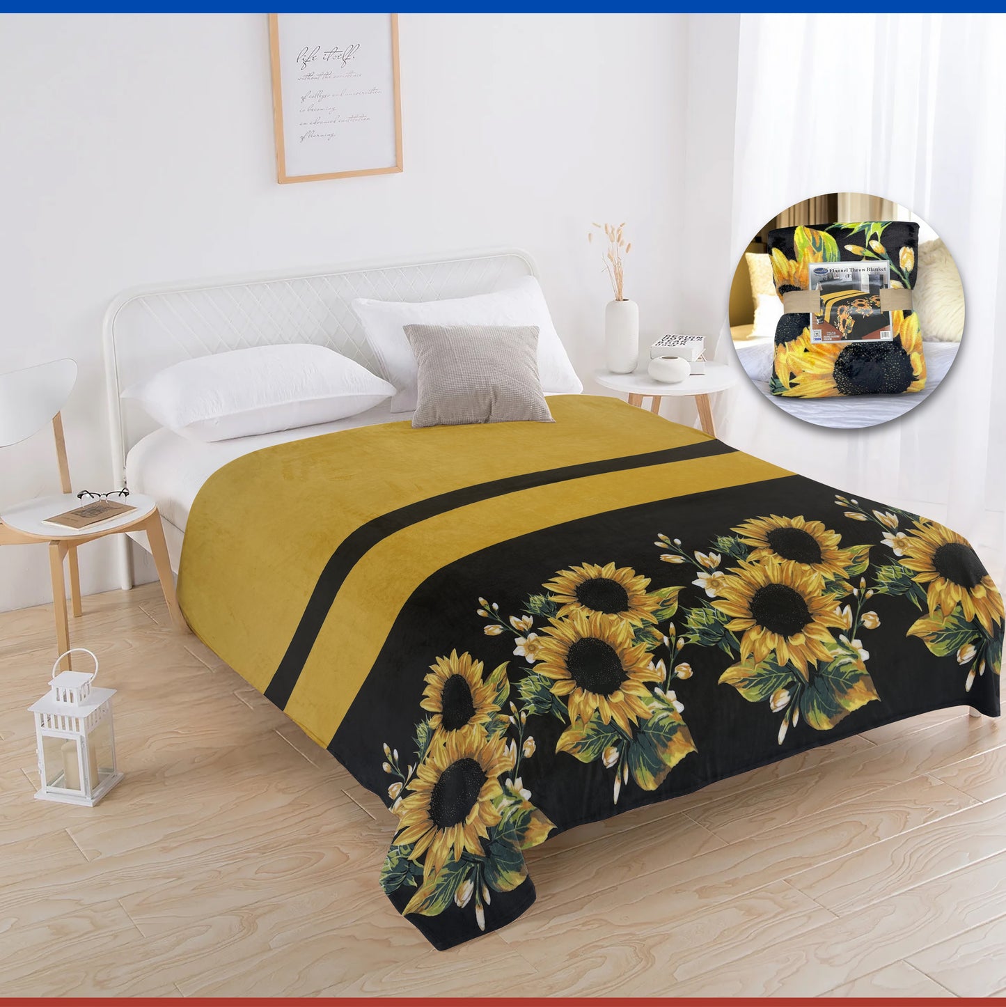 Manta de Franela Estampada King Size 1200 Gramos Smiling Home