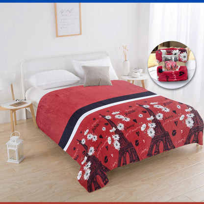 Manta de Franela Estampada King Size 1200 Gramos Smiling Home