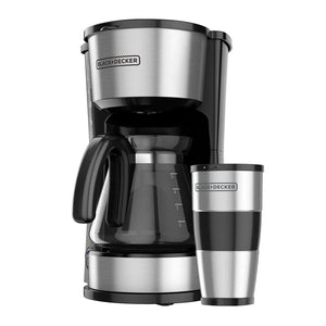 Cafetera BLACK+DECKER 4 en 1 CM0755S-MX | 5 Tazas, Filtro Reutilizable, Taza Térmica Incluida