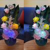 Flores Artificiales Decorativas con Iluminación LED - Hojas Largas Flor Amarlla