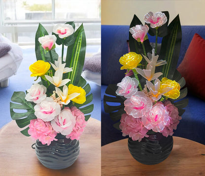 Flores Artificiales Decorativas con Iluminación LED