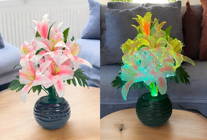 Flores Artificiales Decorativas con Iluminación LED
