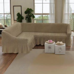 Forro de Mueble tipo L Textura Burbuja Beige