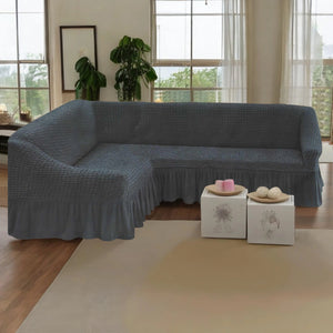 Forro de Mueble tipo L Textura Burbuja Gris