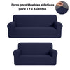 Forros para Muebles 3+2 Plazas | Elástico Set de 2 Piezas Lavable – Ajuste Universal y Antimanchas Smiling Home - Navy