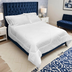 Juego de Edredón Blanco Golden Bed 7 Piezas Hotel Collection 100% Algodón