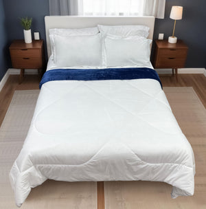 Juego de Edredón Blanco Golden Bed 7 Piezas Hotel Collection 100% Algodón