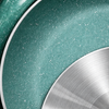 Juego de Sartenes SANKEY 4 Piezas 16-20-26 cm Antiadherentes Marble Coating - Jade Granito