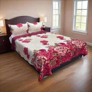 Set de Cubrecama Reversible Suave Tipo Melocotón de 3 Piezas Kelly