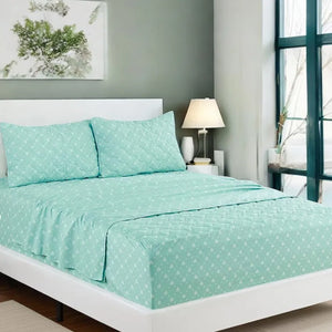 Juego de Protector de Colchón Estampado Impermeable 3/4 Piezas