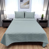 Set de Cubrecama Sólido Microfibra Ligera 2/3 Piezas - Gris Azulado