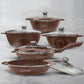 Set de Ollas Epicure con Recubrimiento de Mármol - 2 Colores (10 Piezas)