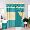 Juego de 2 Cortinas con Velo y Cenefa Decorativa 270 cm x 228 cm | Cisne Collection - Jade