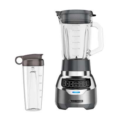 Licuadora Black+Decker PowerCrush Digital 900W | Jarra de Vidrio 1.5L + Vaso Personal 500ml