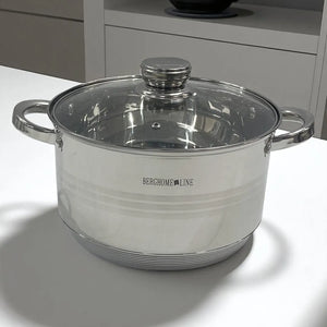 Set de Ollas de Acero Inoxidable 12 Piezas Berghome Line | 9 Capas de Grosor