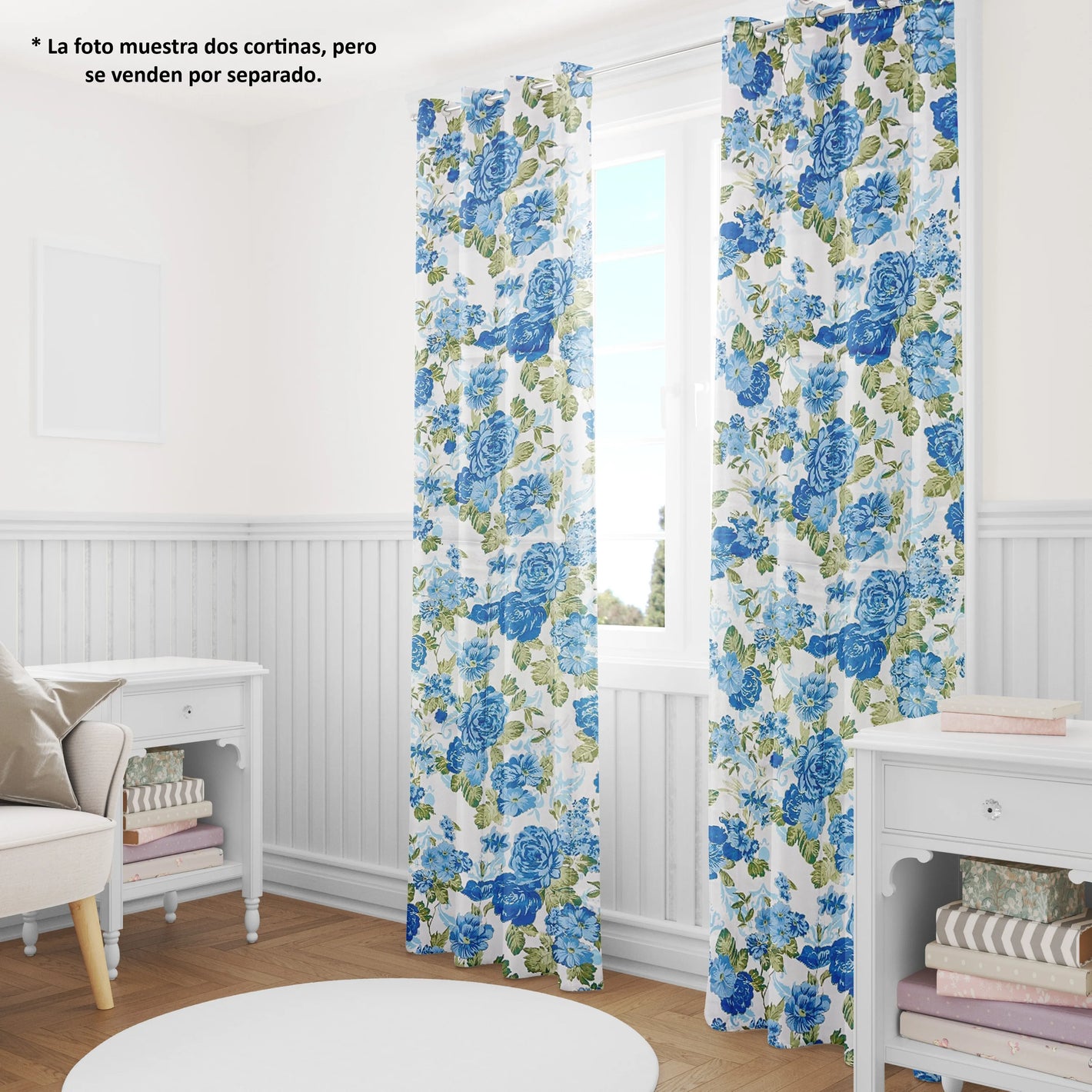 1 Panel de Cortina Blackout con Ojal Louisville – Decorativa, Aislante de Luz y Ruido – 137x213 cm