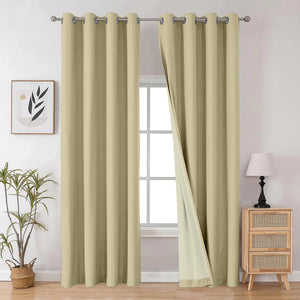 2 Cortinas Blackout con Ojales AXEL Set de 2 Paneles 280x213 cm - ambientado en el hogar