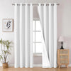 2 Cortinas Blackout con Ojales AXEL – Set de 2 Paneles (280x213 cm) - Blanco
