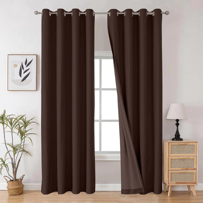 2 Cortinas Blackout con Ojales AXEL – Set de 2 Paneles (280x213 cm)