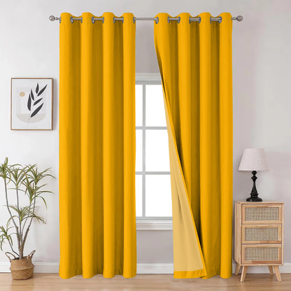 2 Cortinas Blackout con Ojales AXEL – Set de 2 Paneles (280x213 cm)