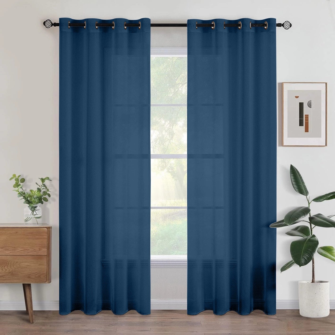 Par Cortinas transparentes Sahara de 2 piezas con ojales – 280 x 213 cm